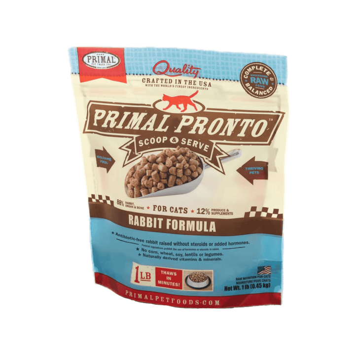 Primal Frozen Cat Food - Pronto Scoop & Serve Rabbit Formula - Toronto Pets