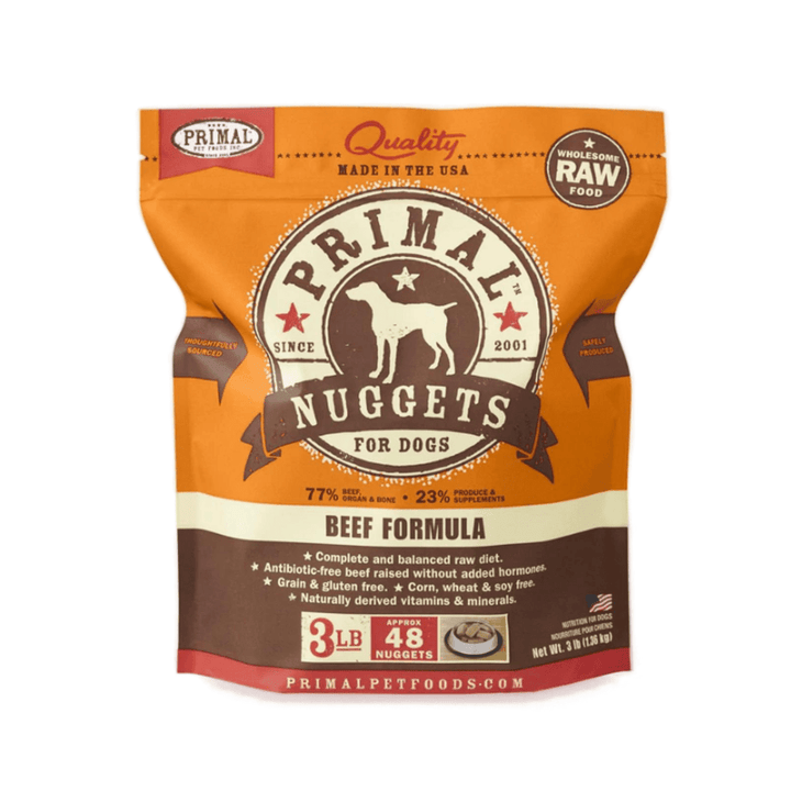 Primal Frozen Dog Food - Nuggets Beef Formula - Toronto Pets