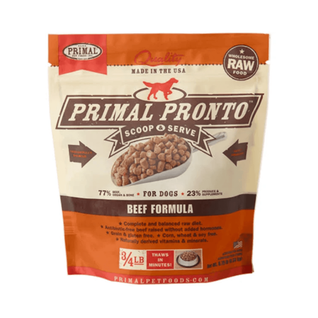 Primal Frozen Dog Food - Pronto Scoop & Serve Beef Formula - Toronto Pets