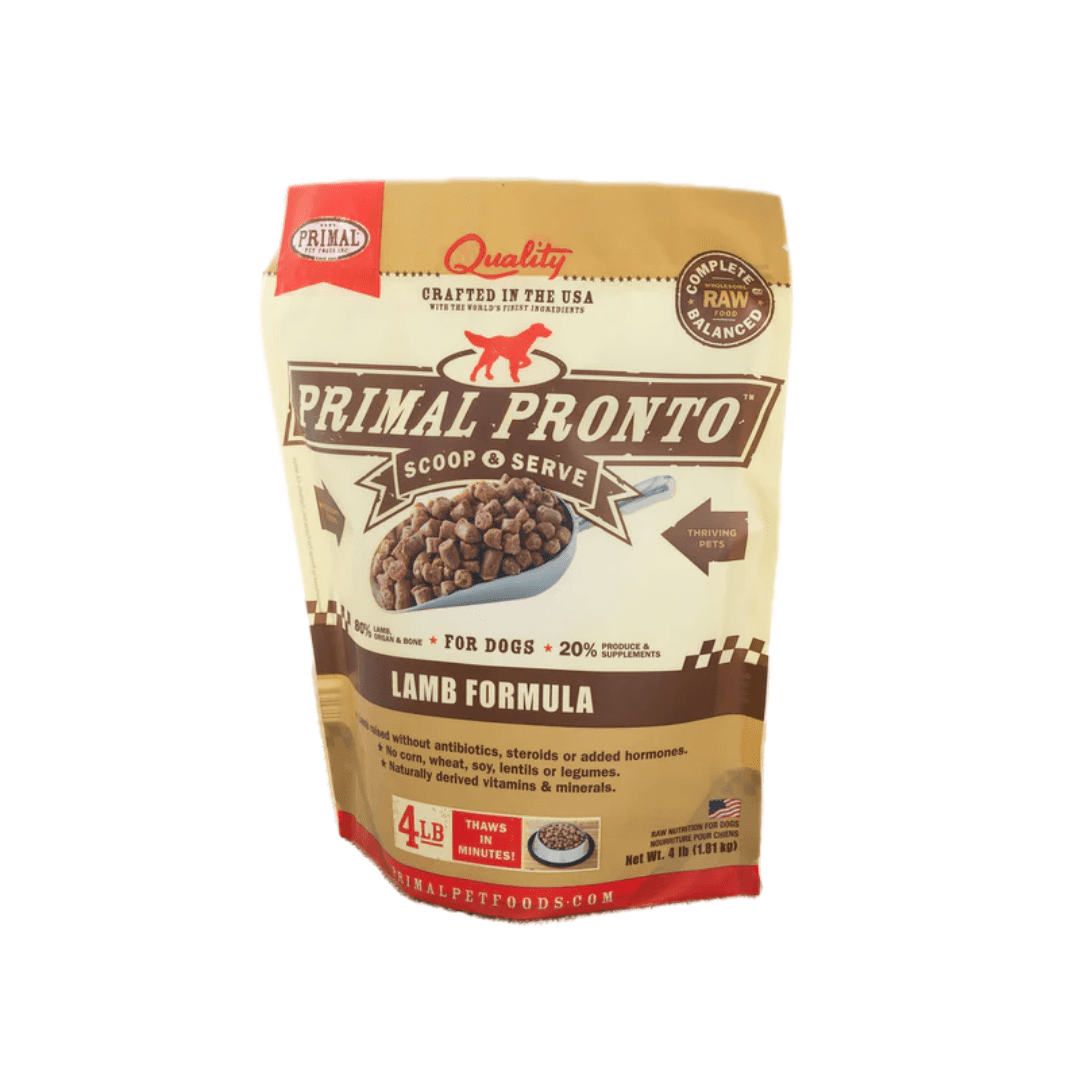 Primal Frozen Dog Food - Pronto Scoop & Serve Lamb Formula - Toronto Pets