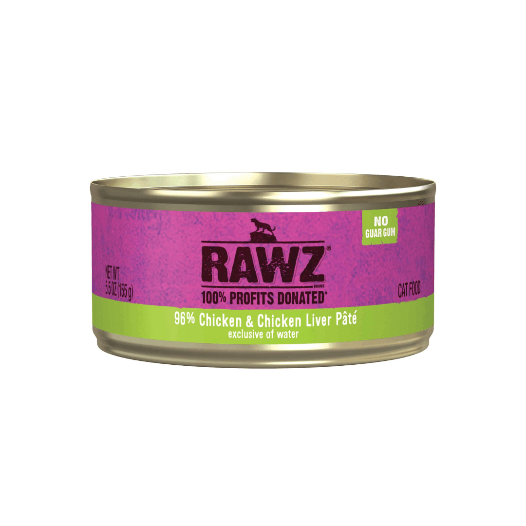 Rawz Wet Cat Food - 96% Chicken & Chicken Liver Pate Canned - Toronto Pets