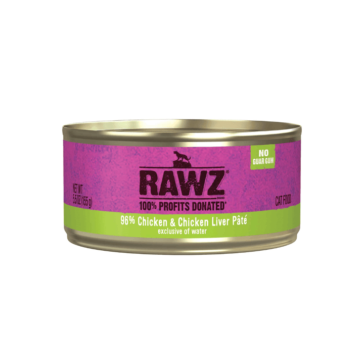 Rawz Wet Cat Food - 96% Chicken & Chicken Liver Pate Canned - Toronto Pets