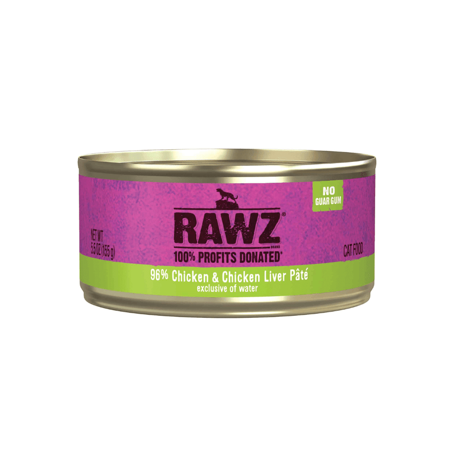 Rawz Wet Cat Food - 96% Chicken & Chicken Liver Pate Canned - Toronto Pets