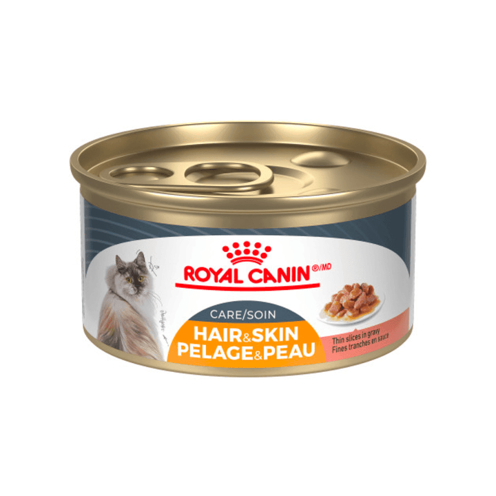 Royal Canin Wet Cat Food - Hair & Skin Care Thin Slices In Gravy Canned - Toronto Pets