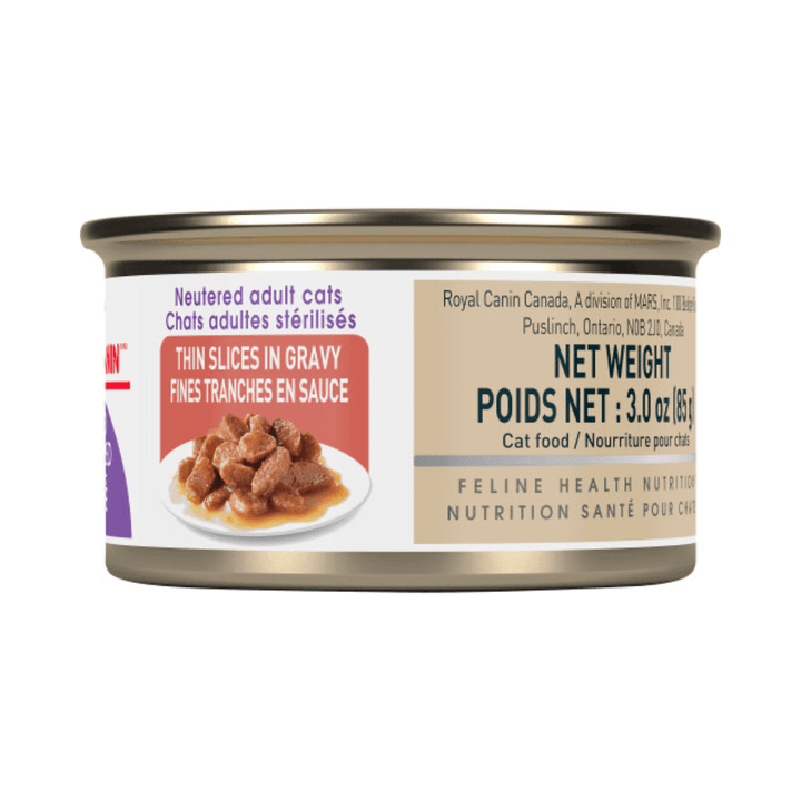 Royal Canin Wet Cat Food - Spayed or Neutered Thin Slices In Gravy Canned - Toronto Pets