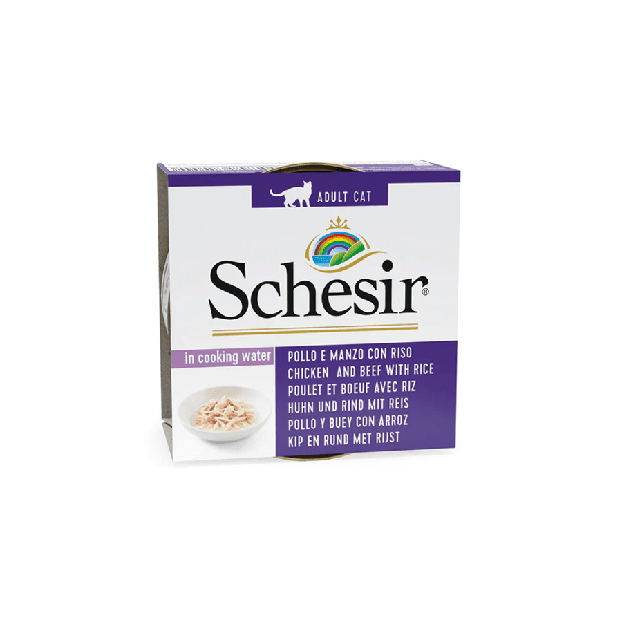 Schesir Wet Cat Food - Chicken & Beef Fillets w/ Rice Natural Style Canned - Toronto Pets