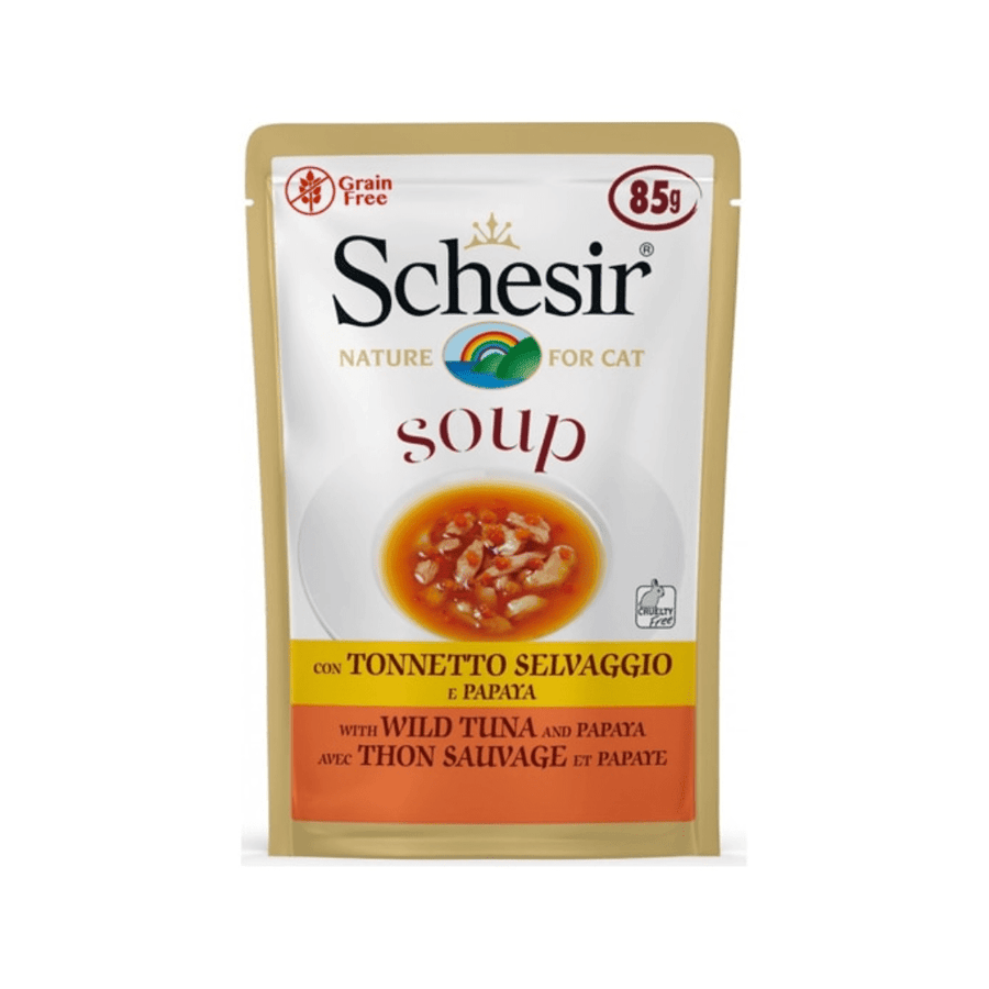 Schesir Wet Cat Food - Soup Tuna & Papaya in Jelly Pouch - Toronto Pets