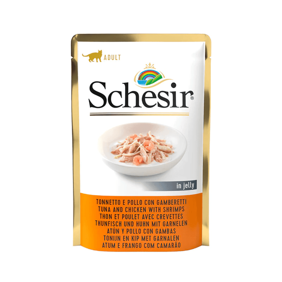 Schesir Wet Cat Food - Tuna & Chicken with Shrimp in Jelly Pouch - Toronto Pets