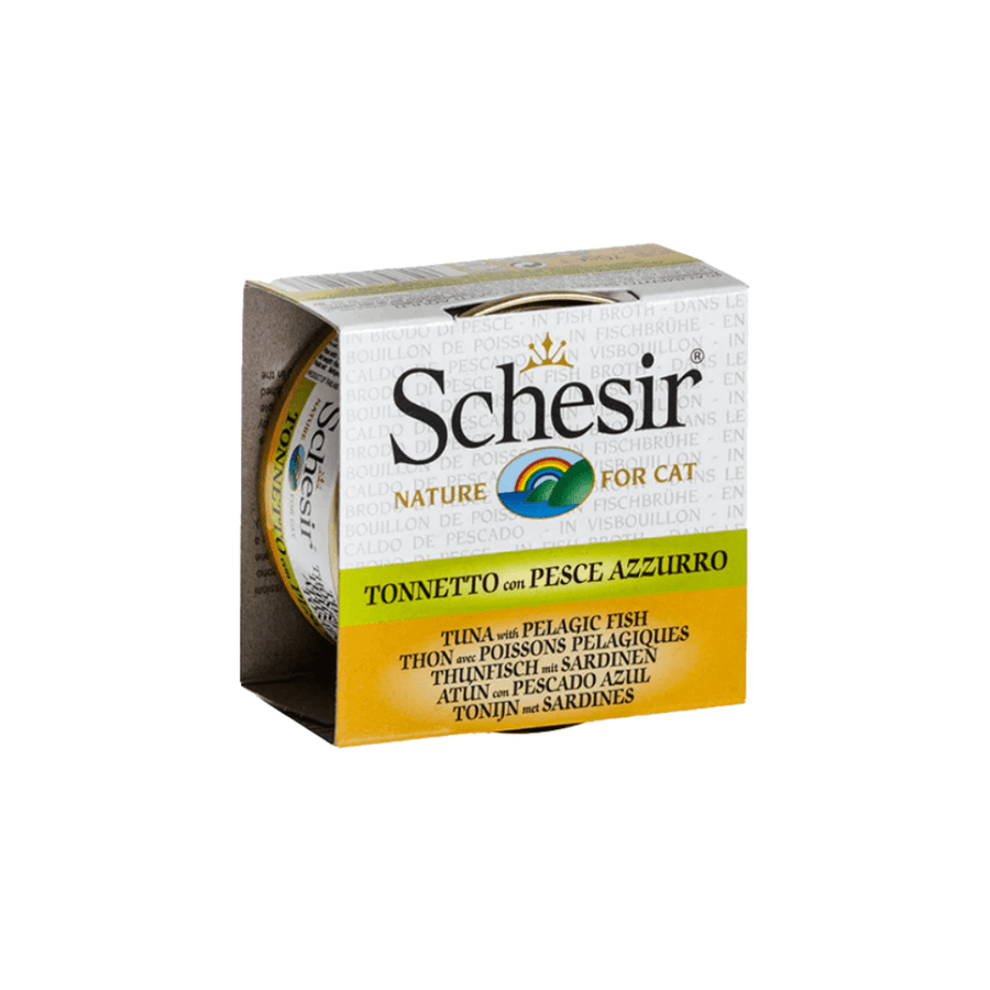 Schesir Wet Cat Food - Tuna Entree with Pilchards in Natural Gravy Canned - Toronto Pets