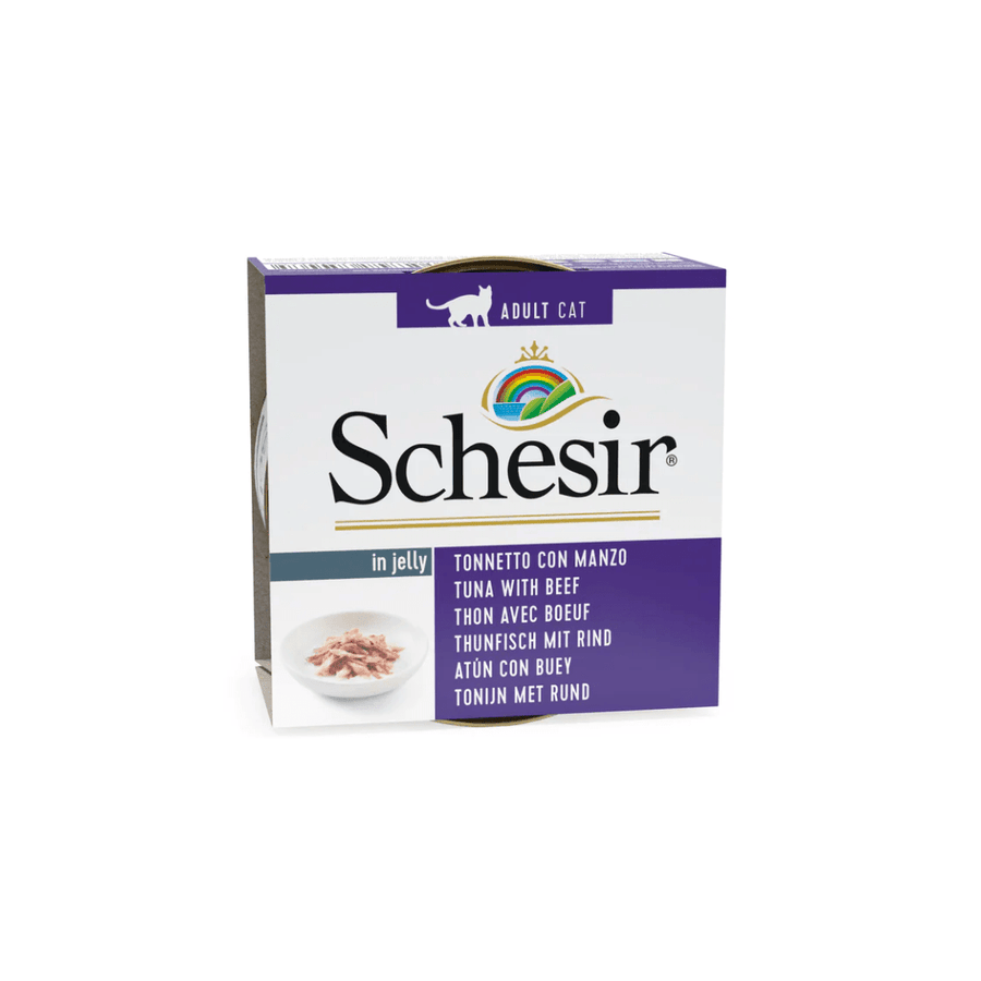 Schesir Wet Cat Food - Tuna with Beef Fillets in Jelly Canned - Toronto Pets