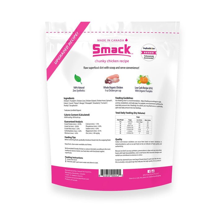 Smack Chunky Chicken Dog Food - Toronto Pets