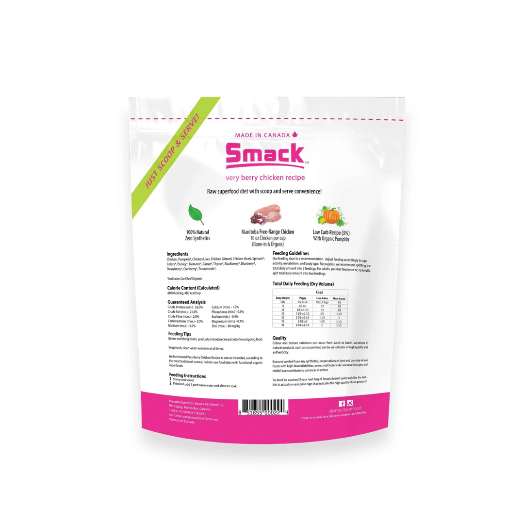 Smack Dehydrated Dog Food - Very Berry Chicken - Toronto Pets