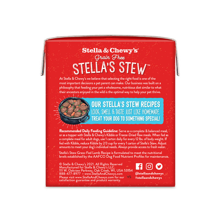 Stella & Chewy's Wet Dog Food - Grass - Fed Lamb Stew - Toronto Pets