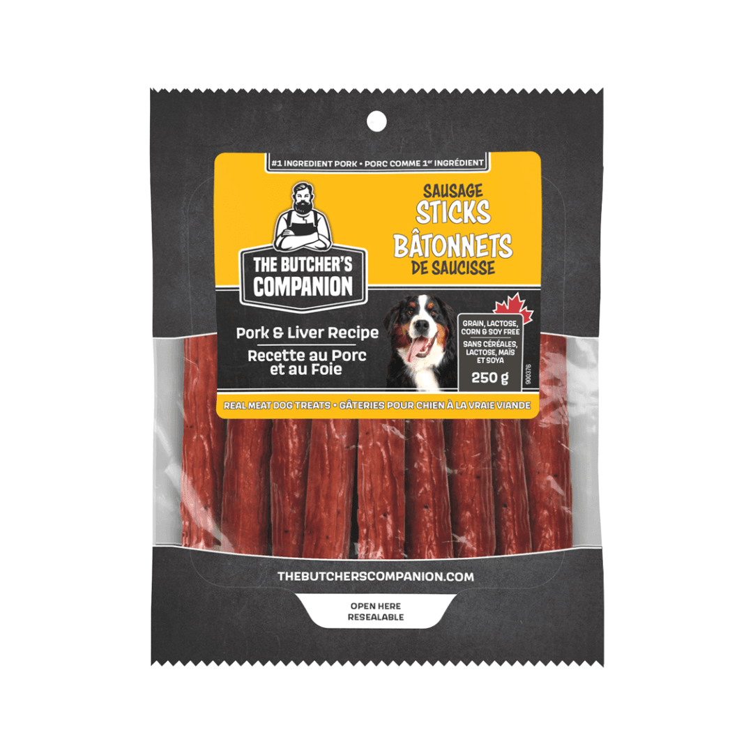 The Butcher's Companion Dog Treats - Sticks Pork & Liver Recipe - Toronto Pets