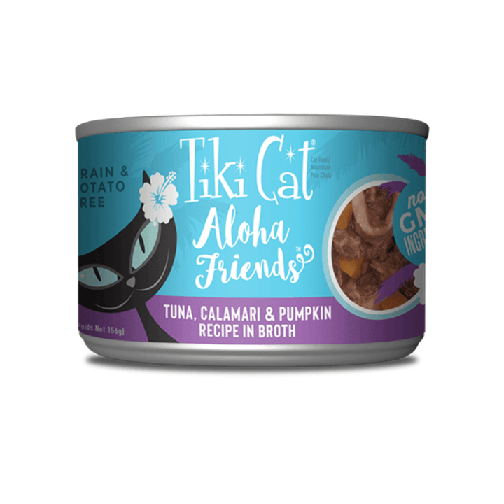 Tiki Cat Wet Cat Food - Aloha Friends Tuna, Calamari & Pumpkin in Broth Canned - Toronto Pets