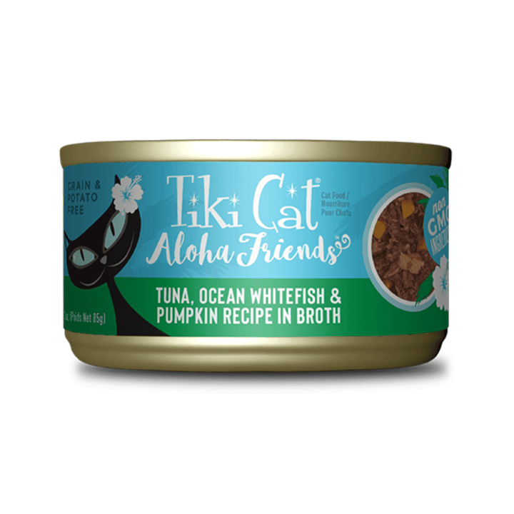 Tiki Cat Wet Cat Food - Aloha Friends Tuna, Ocean Whitefish & Pumpkin Canned - Toronto Pets