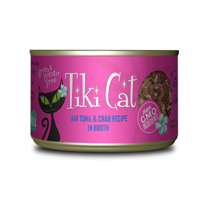 Tiki Cat Wet Cat Food - Hana Grill Ahi Tuna & Crab in Broth Canned - Toronto Pets