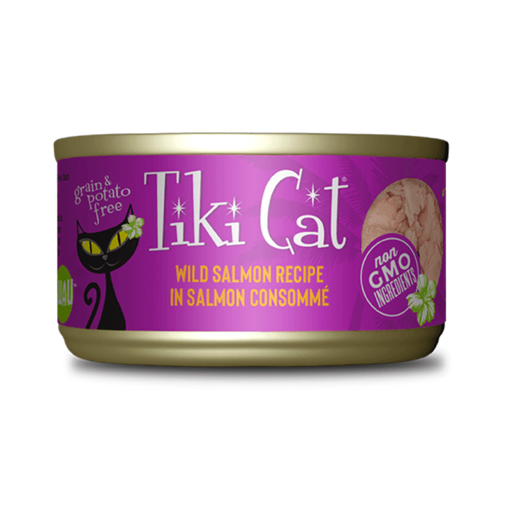 Tiki Cat Wet Cat Food - Hanalei Luau Wild Salmon Canned - Toronto Pets