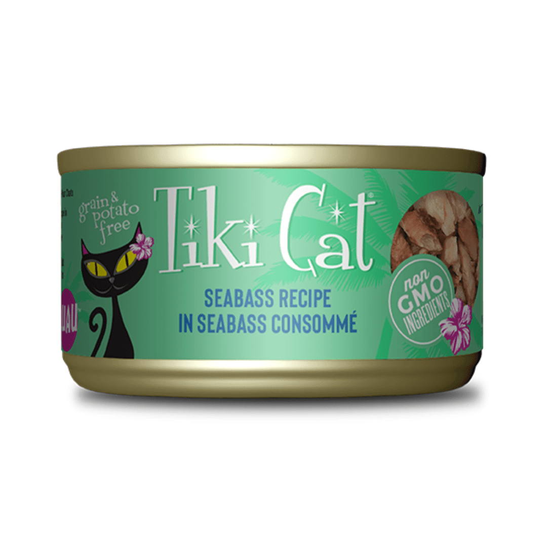 Tiki Cat Wet Cat Food - Oahu Luau Seabass Consomme Canned - Toronto Pets