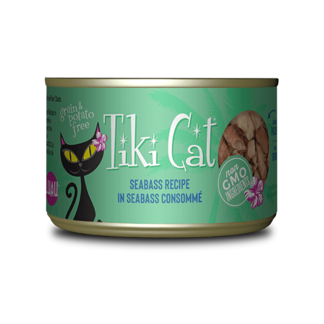 Tiki Cat Wet Cat Food - Oahu Luau Seabass Consomme Canned - Toronto Pets