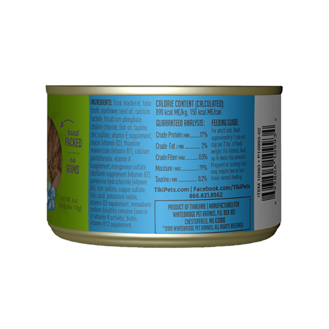 Tiki Cat Wet Cat Food - Papeekeo Luau Ahi Tuna & Mackerel Canned - Toronto Pets