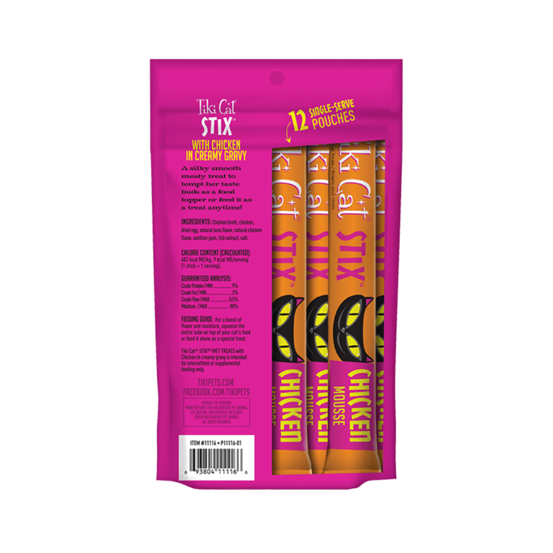 Tiki Cat Wet Cat Treats - Stix Chicken Pouch - Toronto Pets