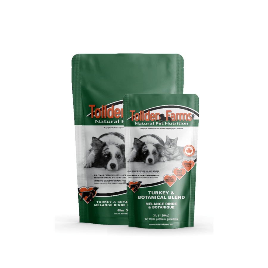 Tollden Farms Frozen Dog and Cat Food - Turkey & Botanical Blend - Toronto Pets