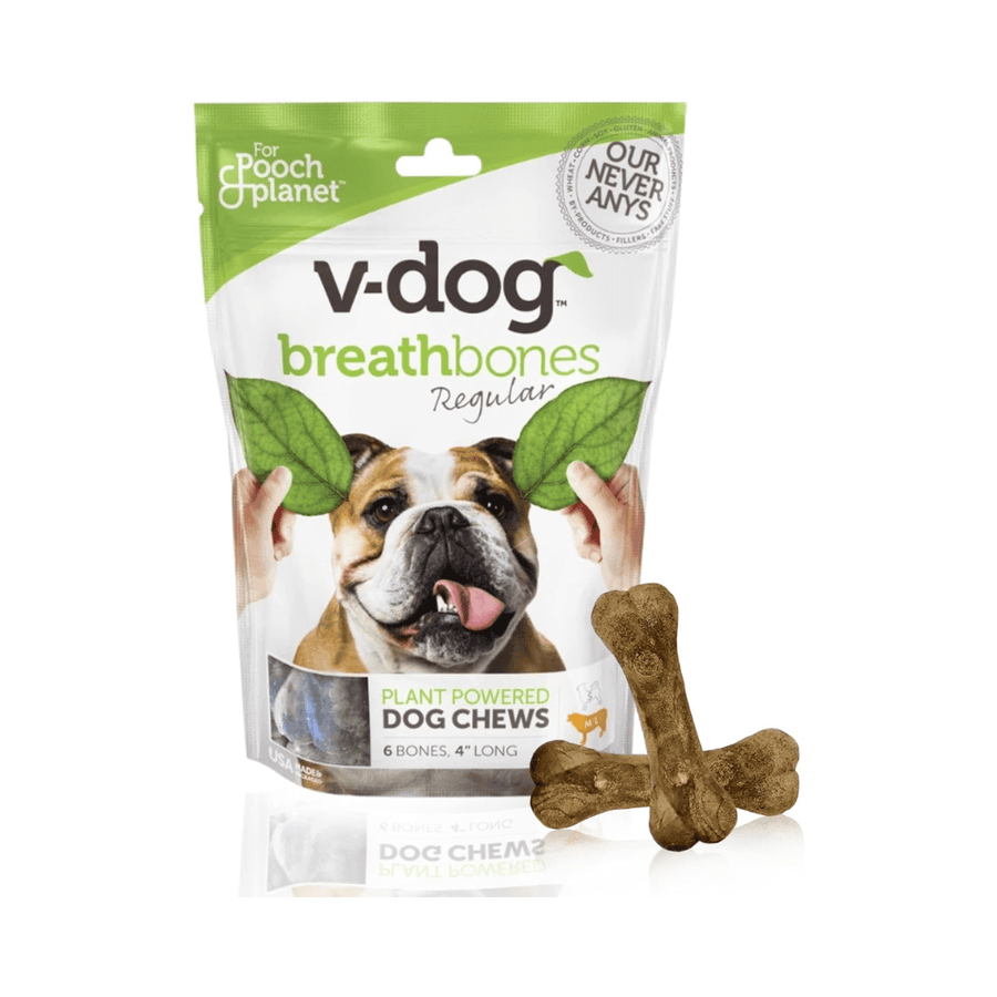 V - Planet Dry Dog Treats - Vegan Breathbones Dental Treats - Toronto Pets