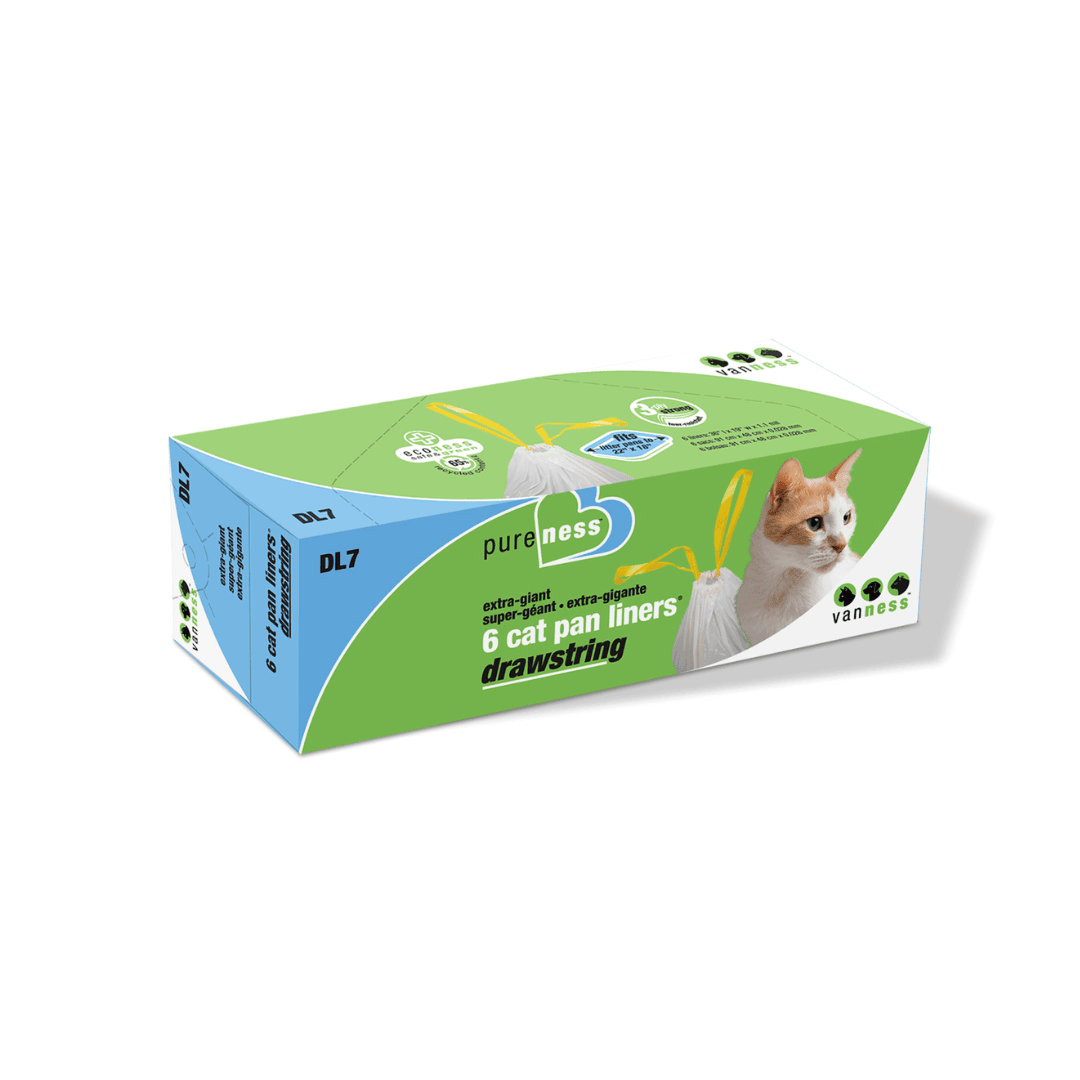 Van Ness Cat Litter Box Liners - Extra - Giant Drawstring Cat Pan Liners - Toronto Pets