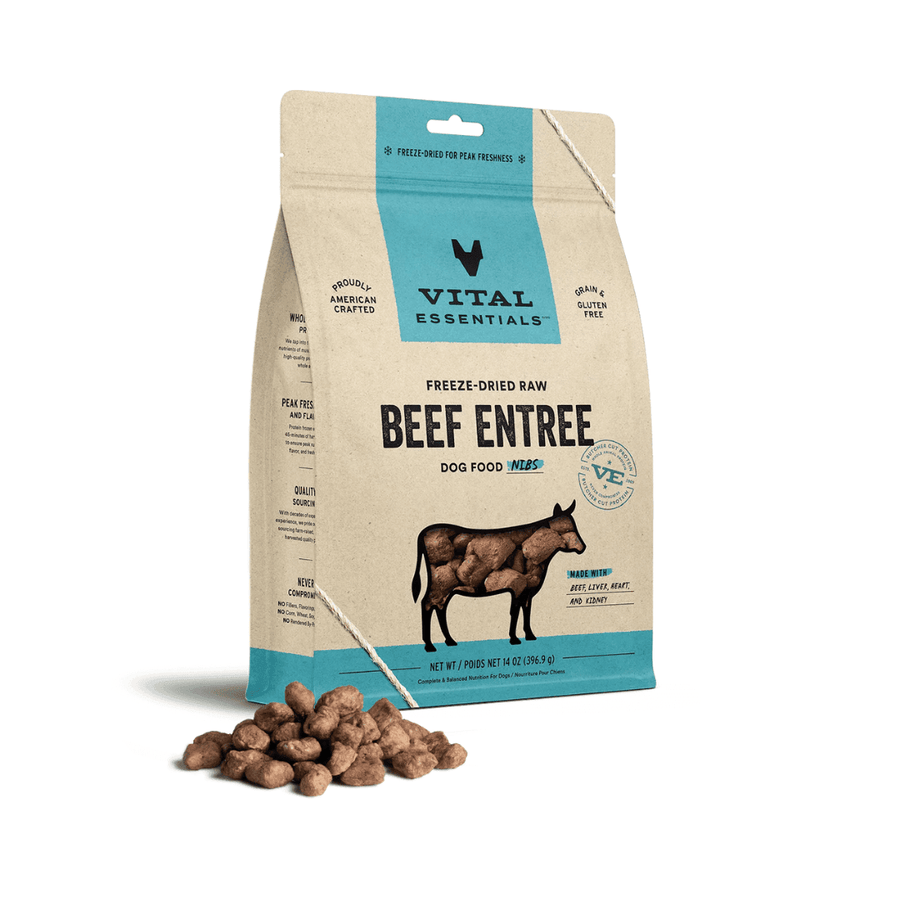 Vital Essentials Dog Nibs - Freeze - Dried Raw Beef Entree - Toronto Pets