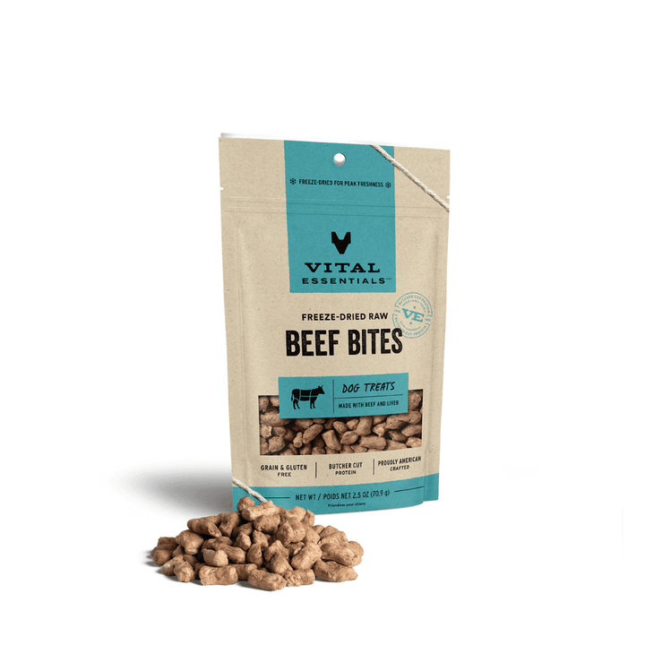 Vital Essentials Dog Treats - Freeze - Dried Raw Beef Bites - Toronto Pets