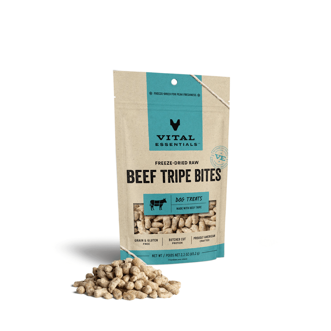 Vital Essentials Dog Treats - Freeze - Dried Raw Beef Tripe Bites - Toronto Pets