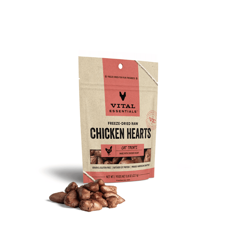 Vital Essentials Freeze - Dried Cat Treats - Raw Chicken Hearts - Toronto Pets