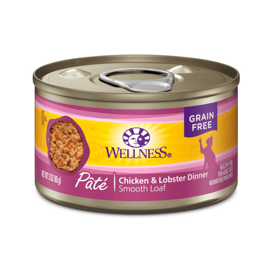 Wellness Wet Cat Food - Chicken & Lobster Pate Dinner Canned - Toronto Pets