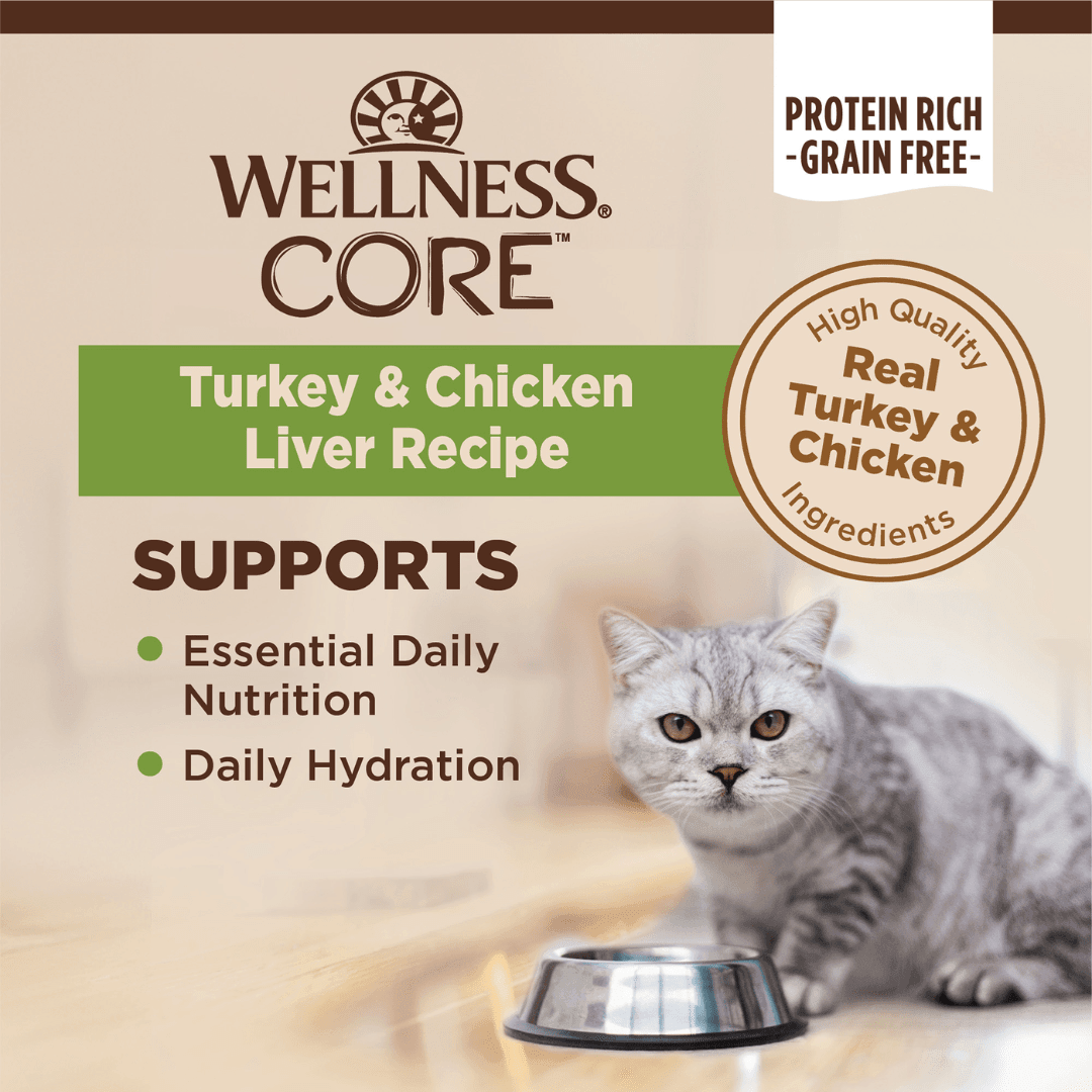 Wellness Wet Cat Food - Kitten Core Grain - Free Turkey & Chicken Liver Pate Canned - Toronto Pets