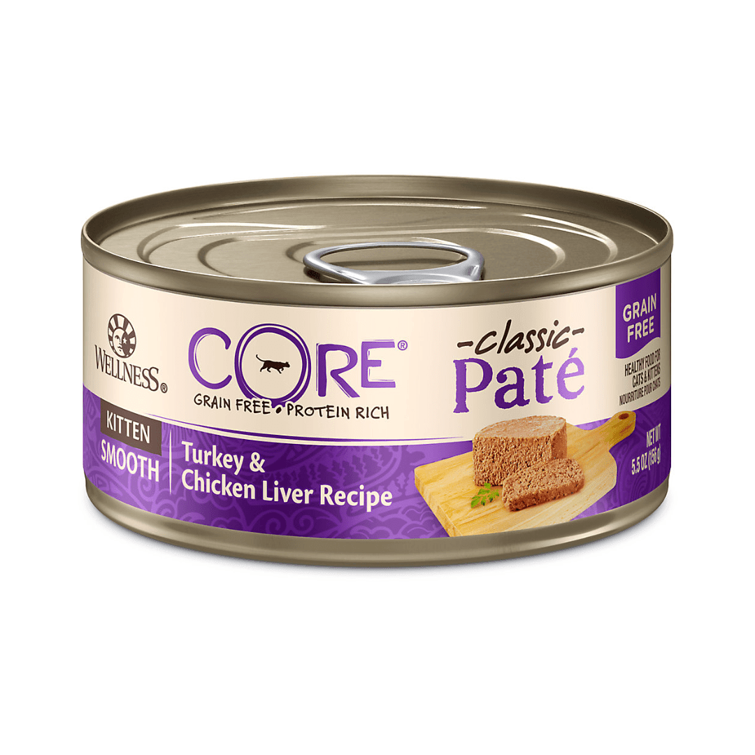 Wellness Wet Cat Food - Kitten Core Grain - Free Turkey & Chicken Liver Pate Canned - Toronto Pets