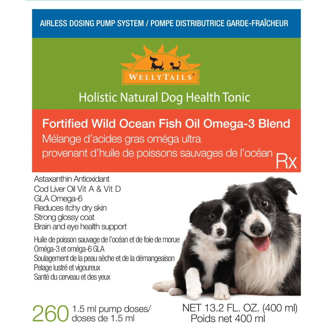 WellyTails Dog Supplements - Fortified Wild Ocean Fish Oil - Toronto Pets