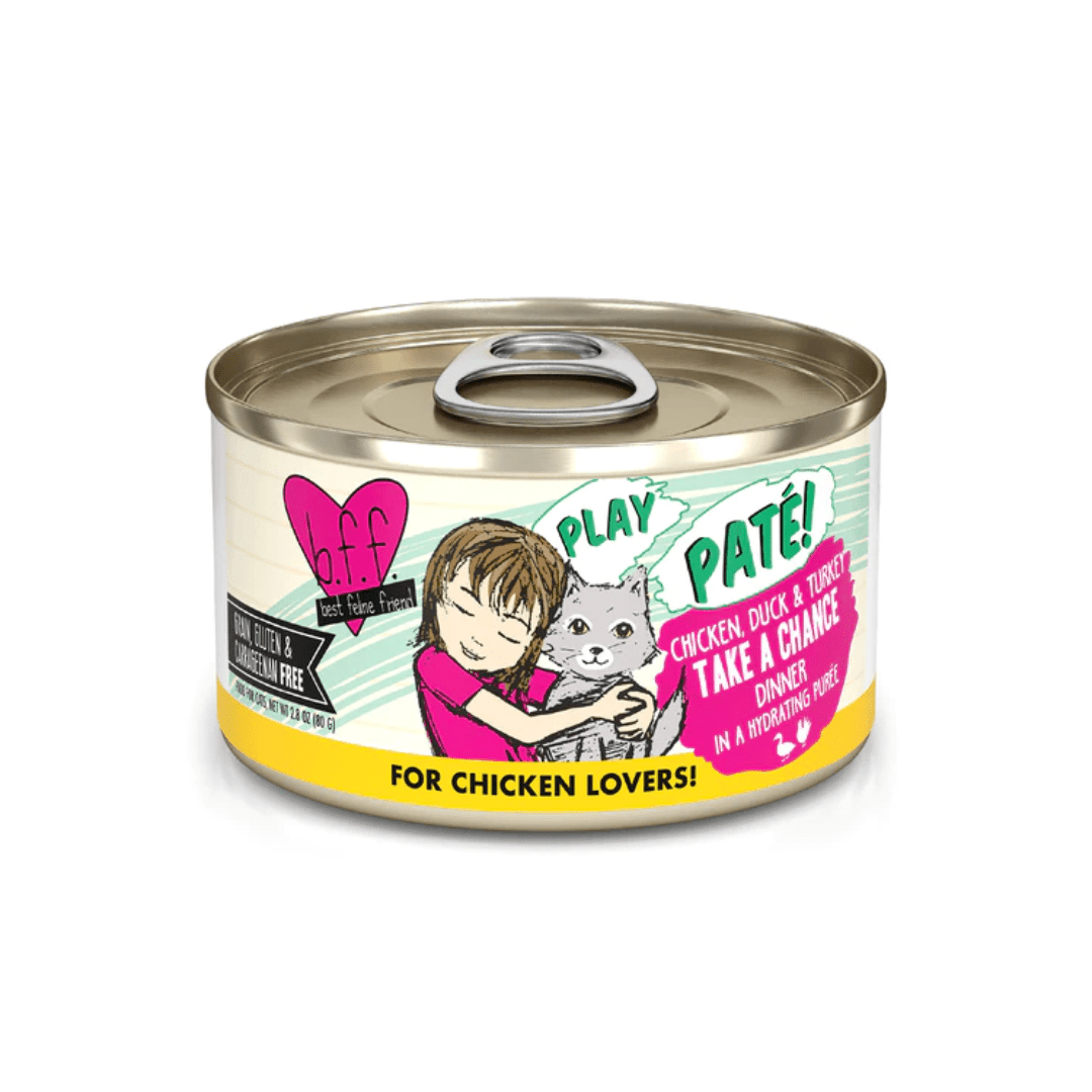 Weruva Cat Wet - BFF PLAY Paté Chicken, Duck & Turkey Take a Chance in a Hydrating Purée Canned - Toronto Pets